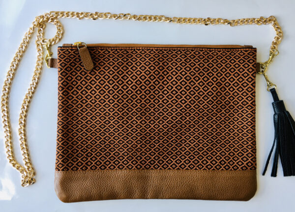 crossbody leather handbag chain strap