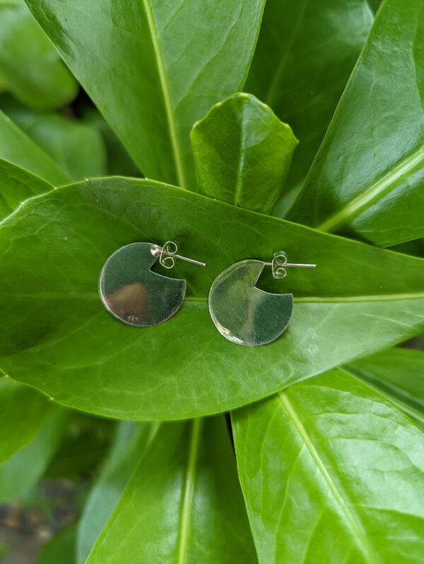 sterling silver circular earrings